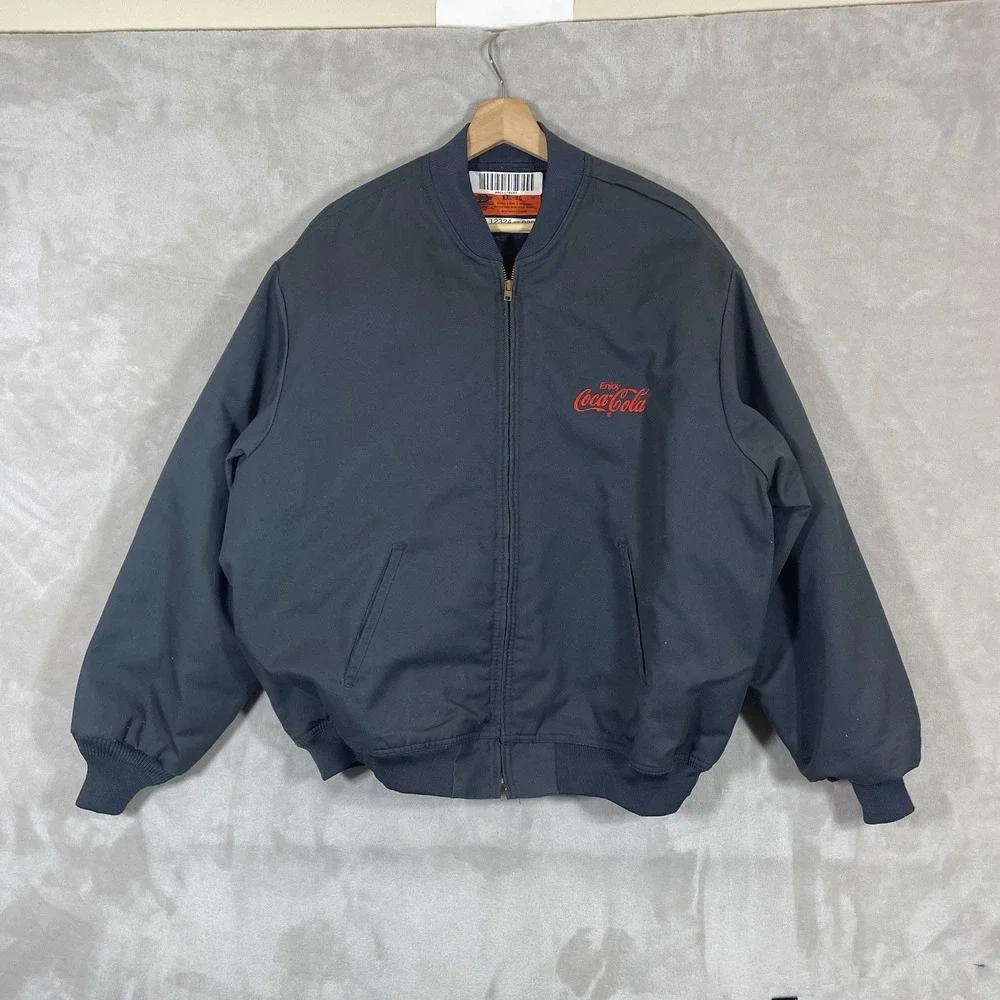 Vintage Coca Cola Dickies Bomber Jacket Mens XXL Mechanic Work 90s Insulated
